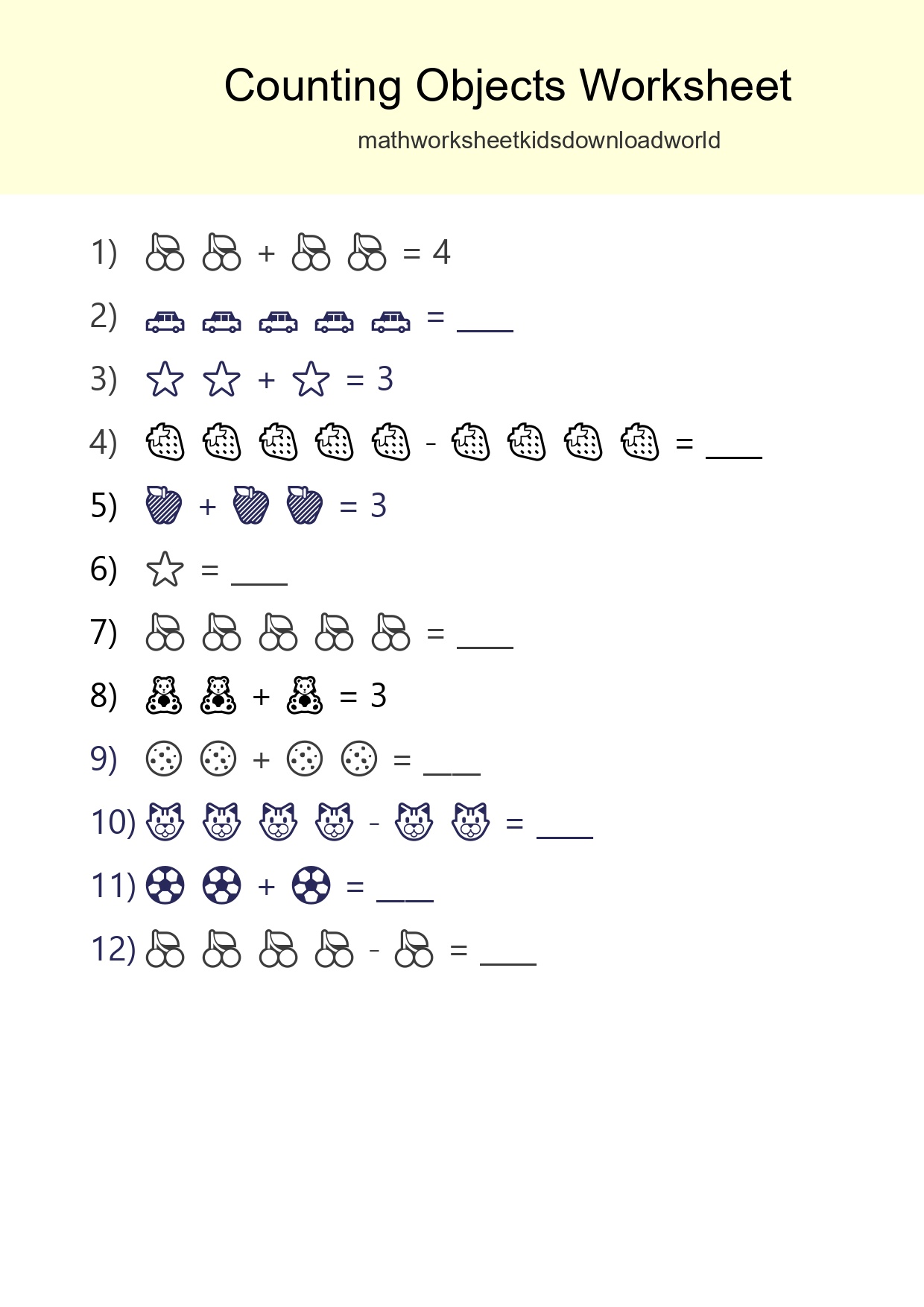 Learn Counting With Pictures Worksheet (Pre-K) - Part 135