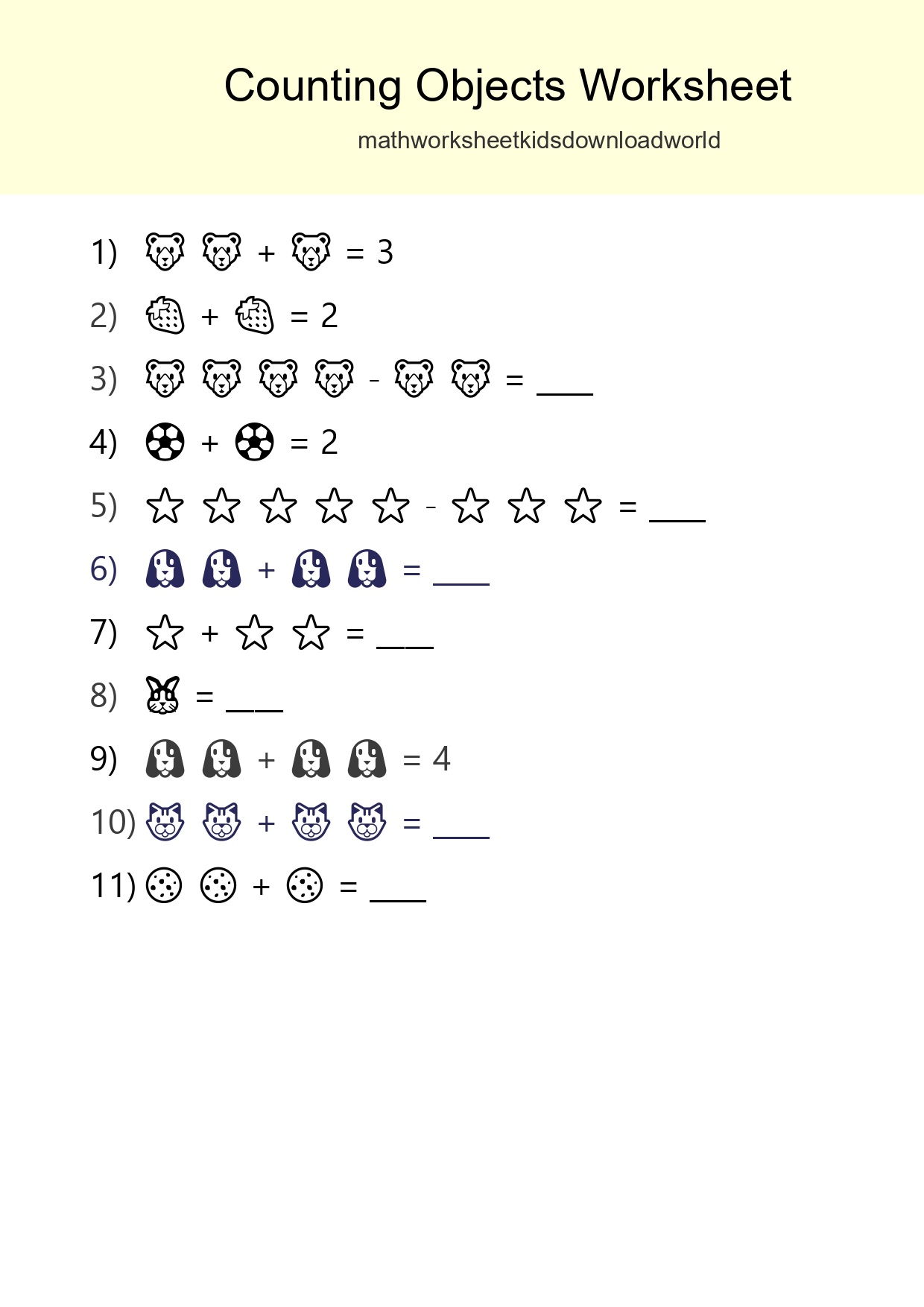 Pre-K Count The Objects Worksheet - Part 25