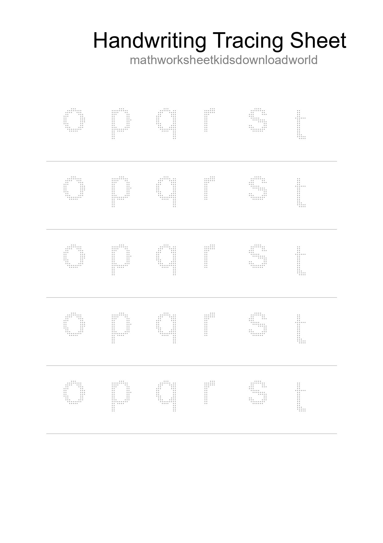 Printable Tracing Worksheet For Kids - Part 142