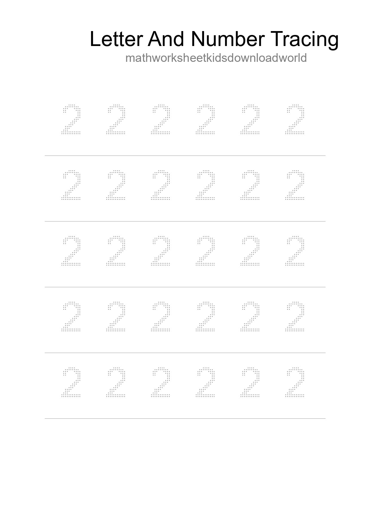 Printable Tracing Worksheet For Kids - Part 153