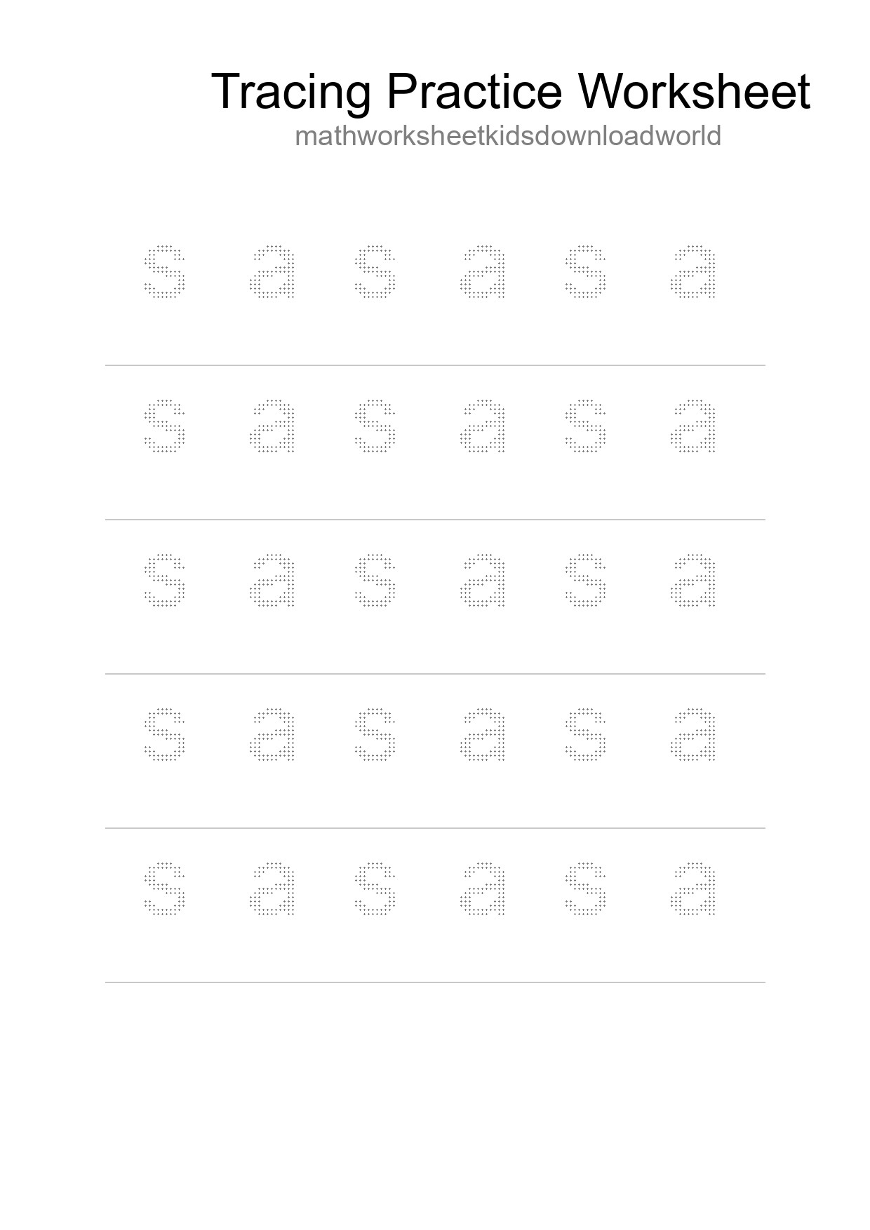 Printable Tracing Worksheet For Kids - Part 175