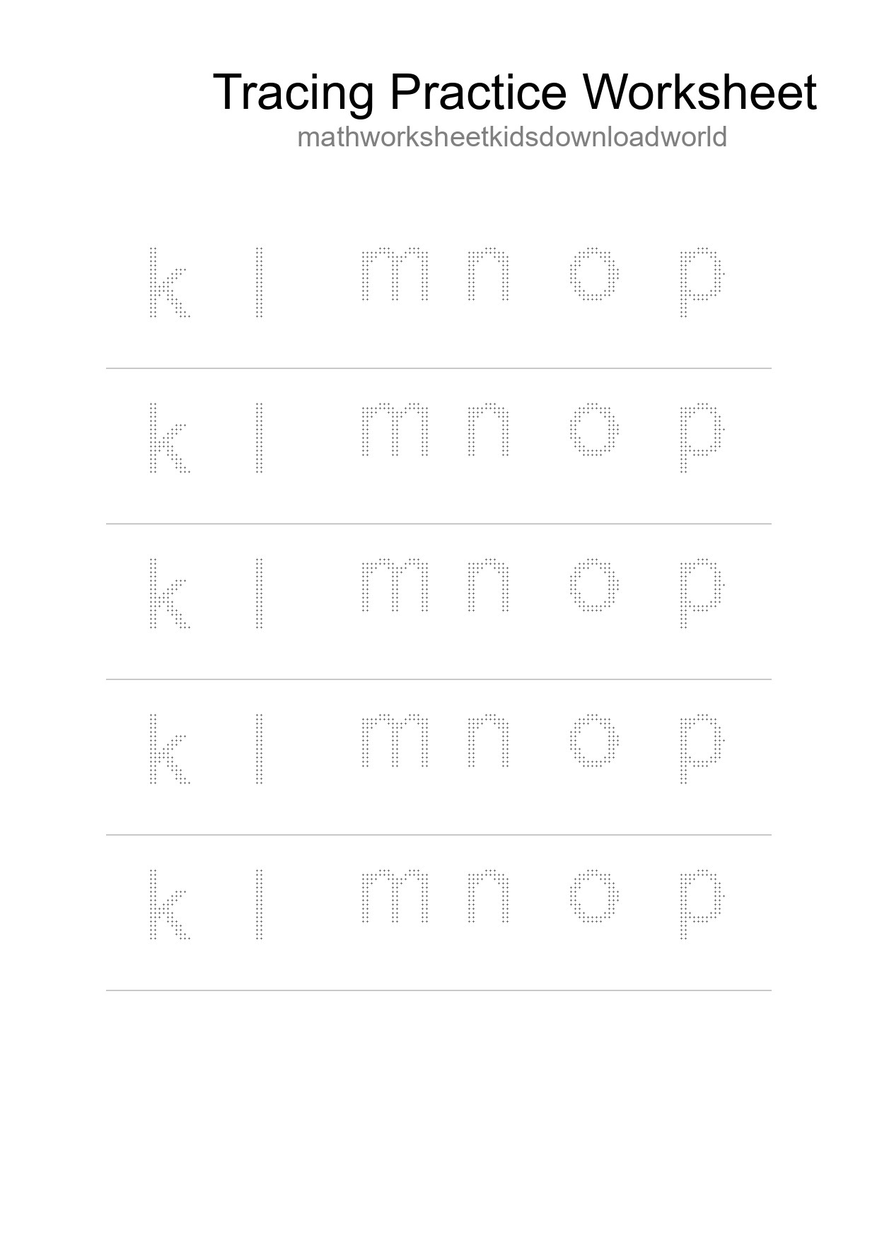 Printable Tracing Worksheet For Kids - Part 219