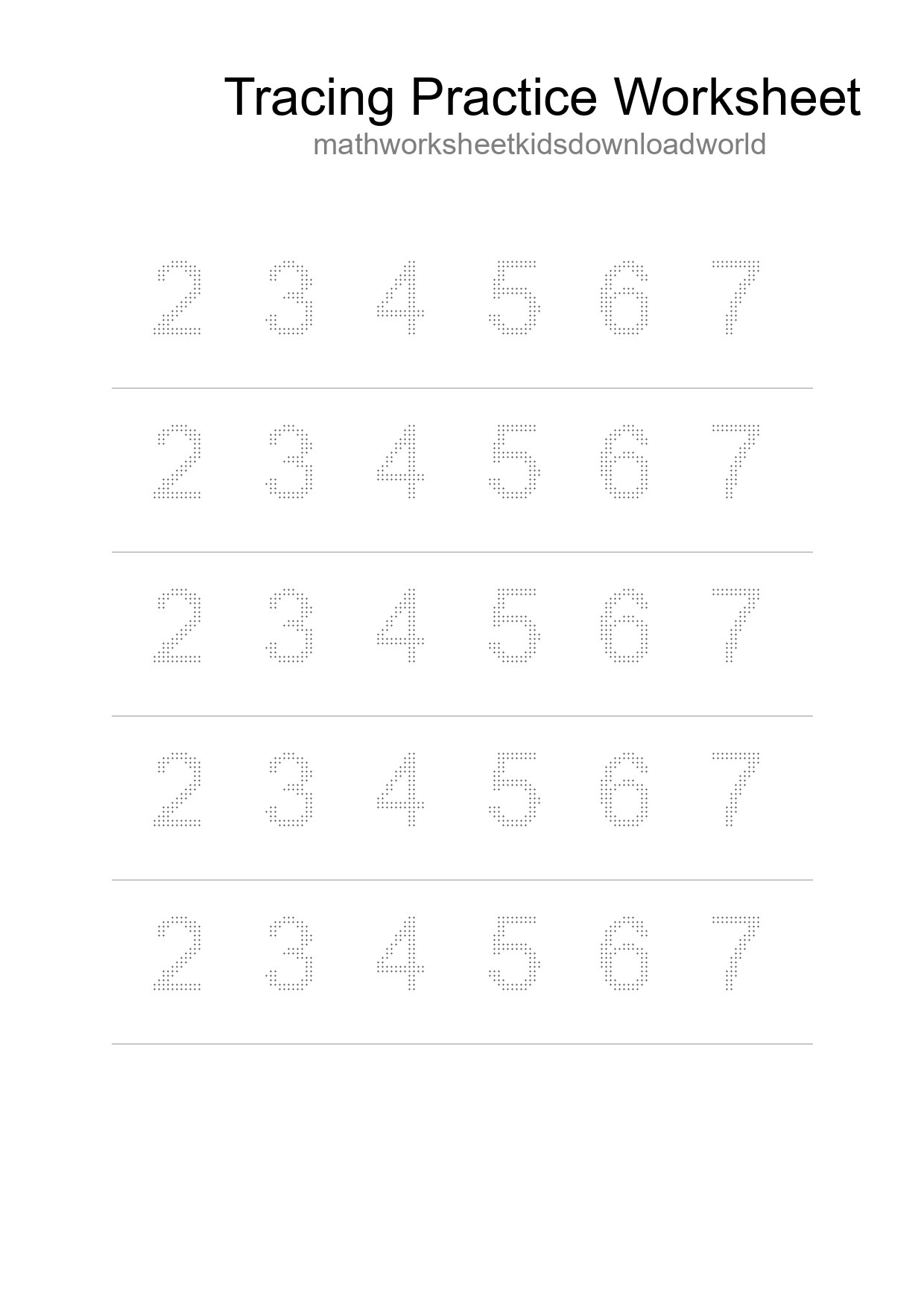 Printable Tracing Worksheet For Kids - Part 230