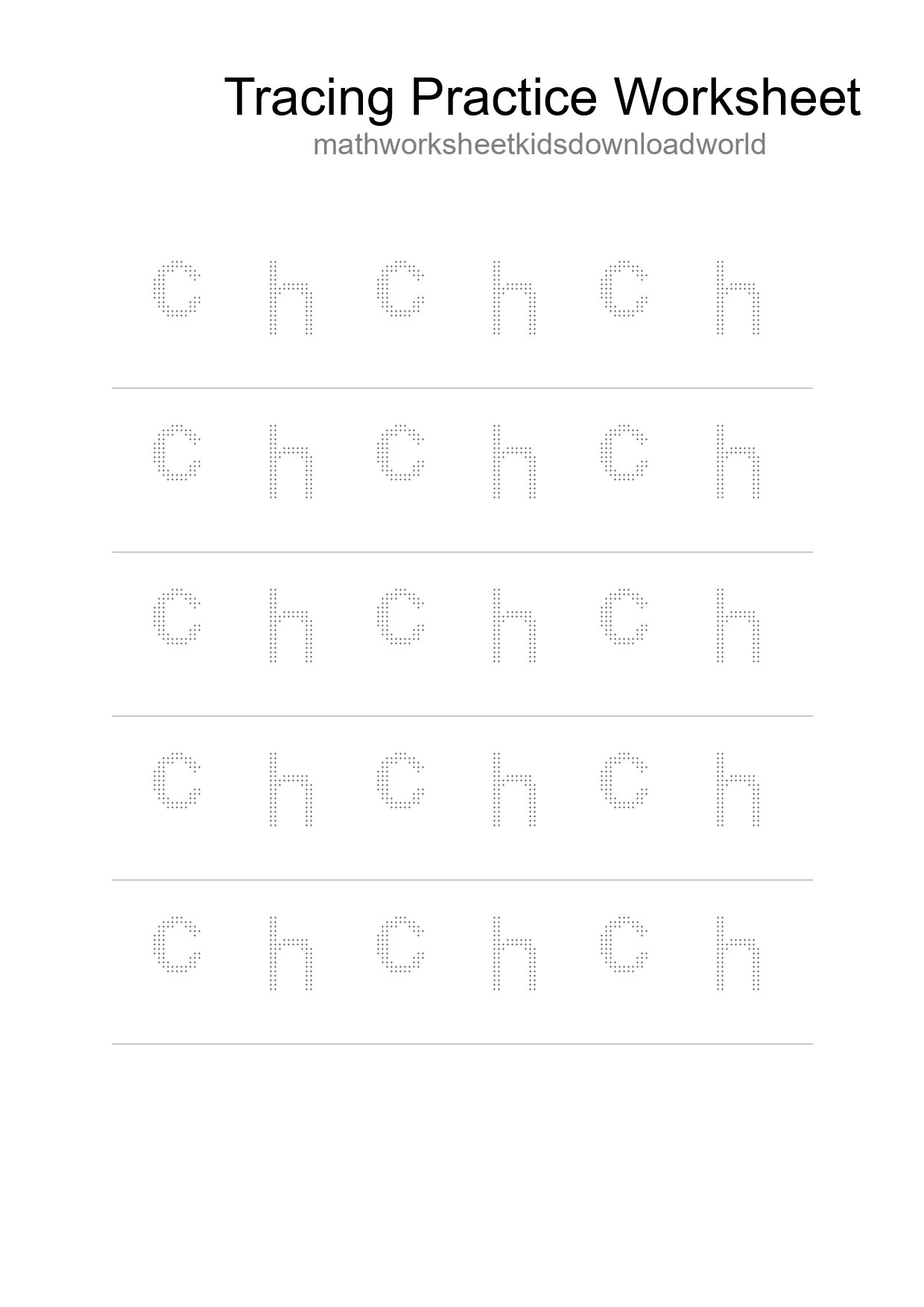 Printable Tracing Worksheet For Kids - Part 87