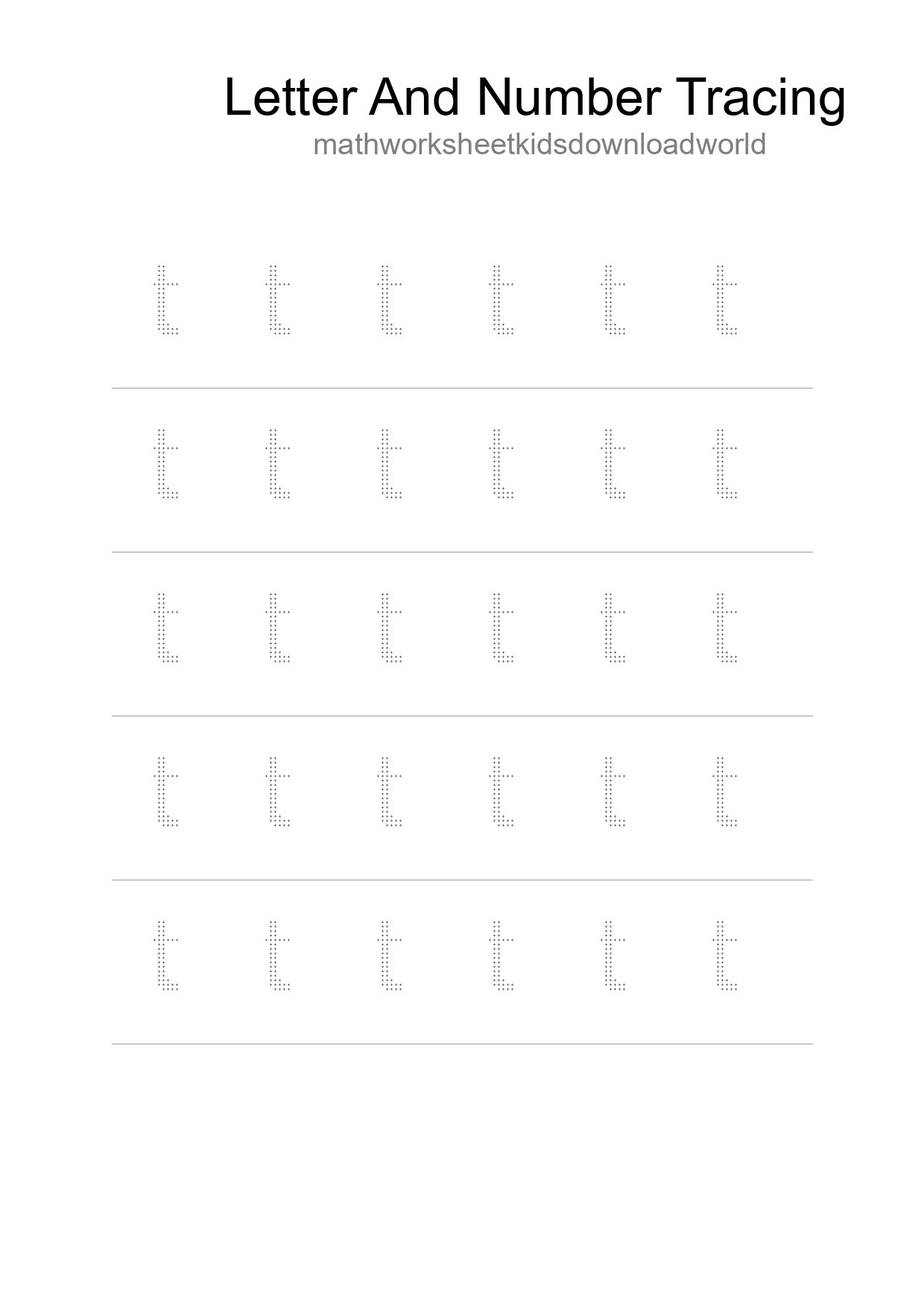 Printable Tracing Worksheet For Kids - Part 98